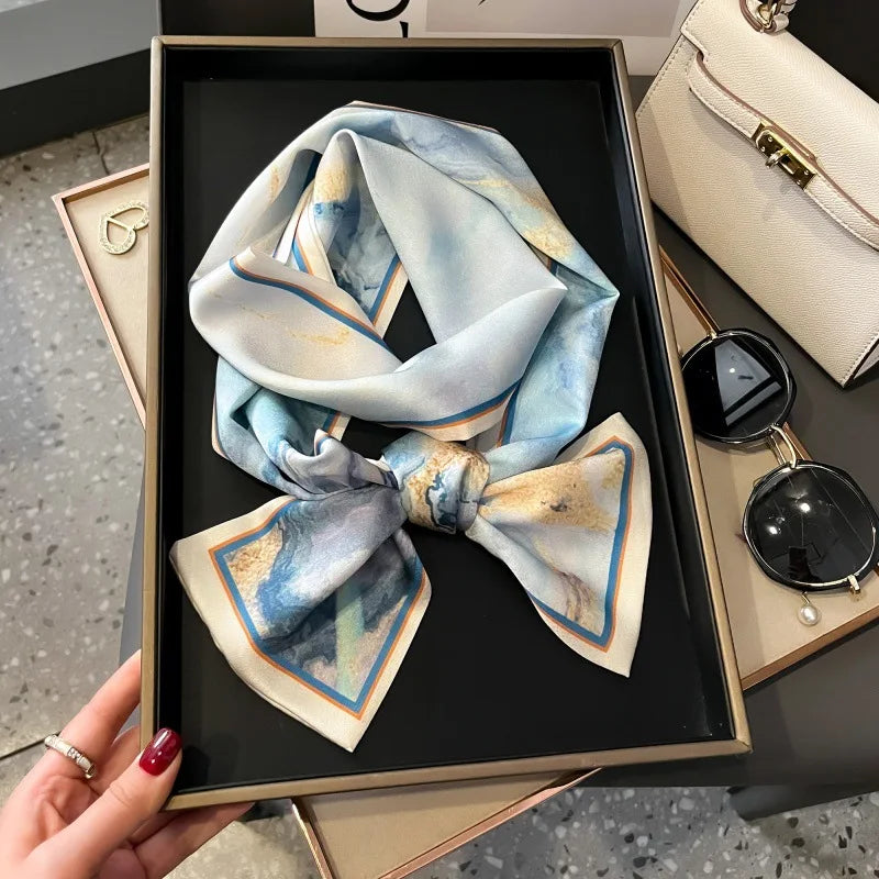 Foulard Soie Long Étroit Femme Cravate | MDN Store
