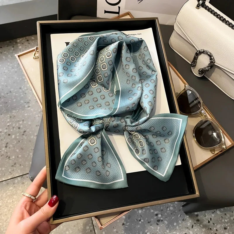 Foulard Soie Long Étroit Femme Cravate | MDN Store