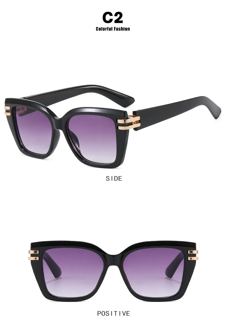 Lunettes Soleil Carré Vintage Rivet | MDN Store