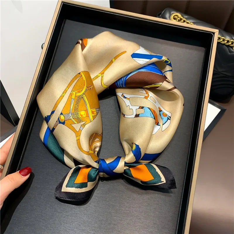 Foulard Carré Soie Naturelle 100% 53cm Femme | MDN Store