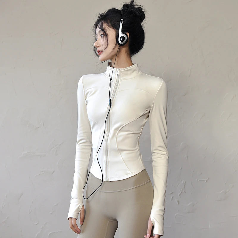 Veste Sport Femme Hiver Zip Fitness Yoga Running | MDN Store