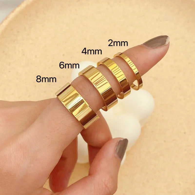 Bague Alliance Acier Femme 2-8mm | MDN Store