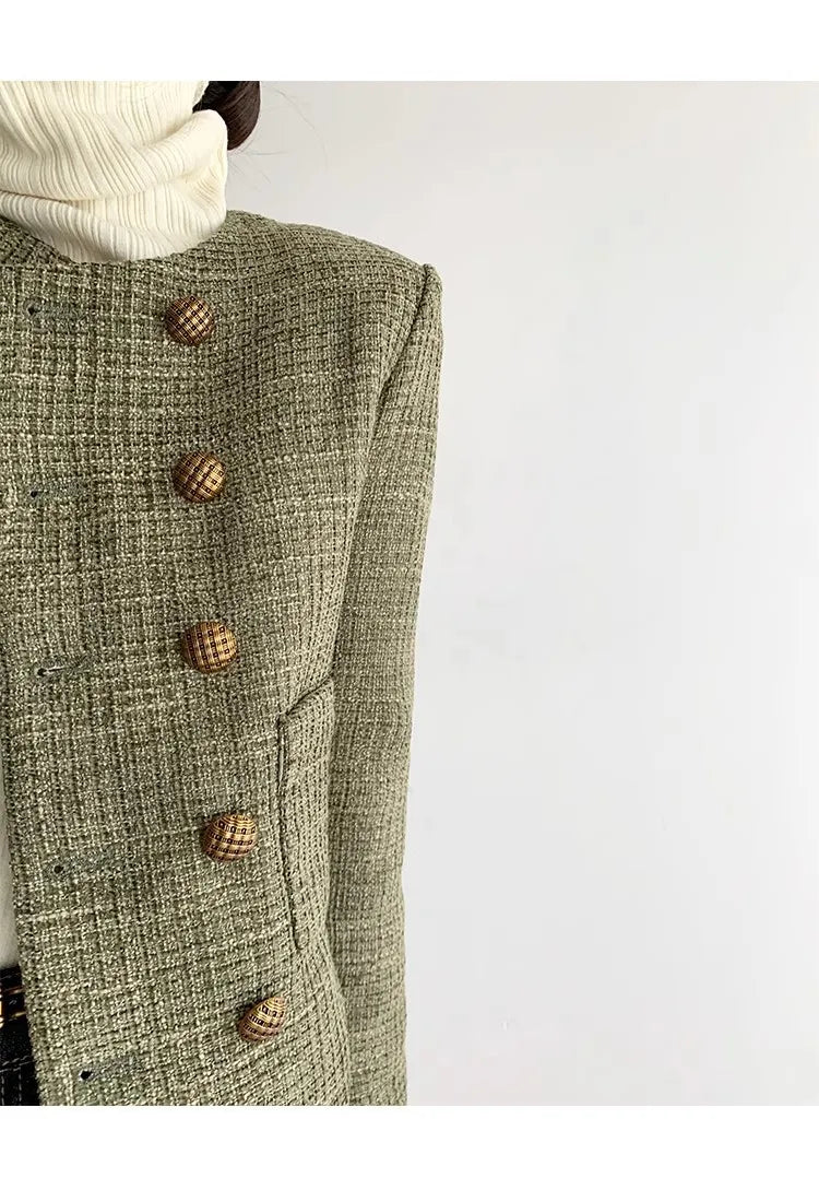 Veste Courte Vintage Pois Style Français | MDN Store