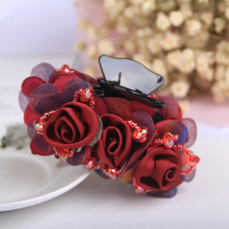 Pince à Cheveux Crabe Fleurie - Accessoire Cheveux Élégant et Pratique | MDN Store