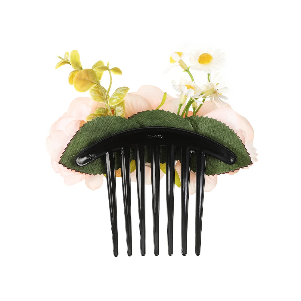 Pince Cheveux Double Rose Flanelle Boho - Barrette Fourche Élégante | MDN Store