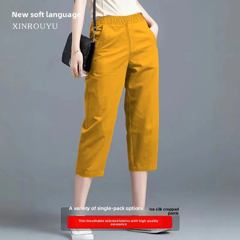 Pantacourt Large Soie Glacée Été Femme | MDN Store