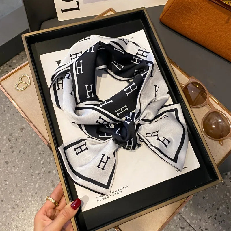 Foulard Soie Long Étroit Femme Cravate | MDN Store