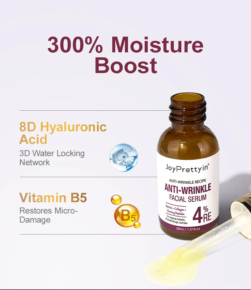 Sérum Visage Rétinol Anti-Rides Collagène Acide Hyaluronique | MDN