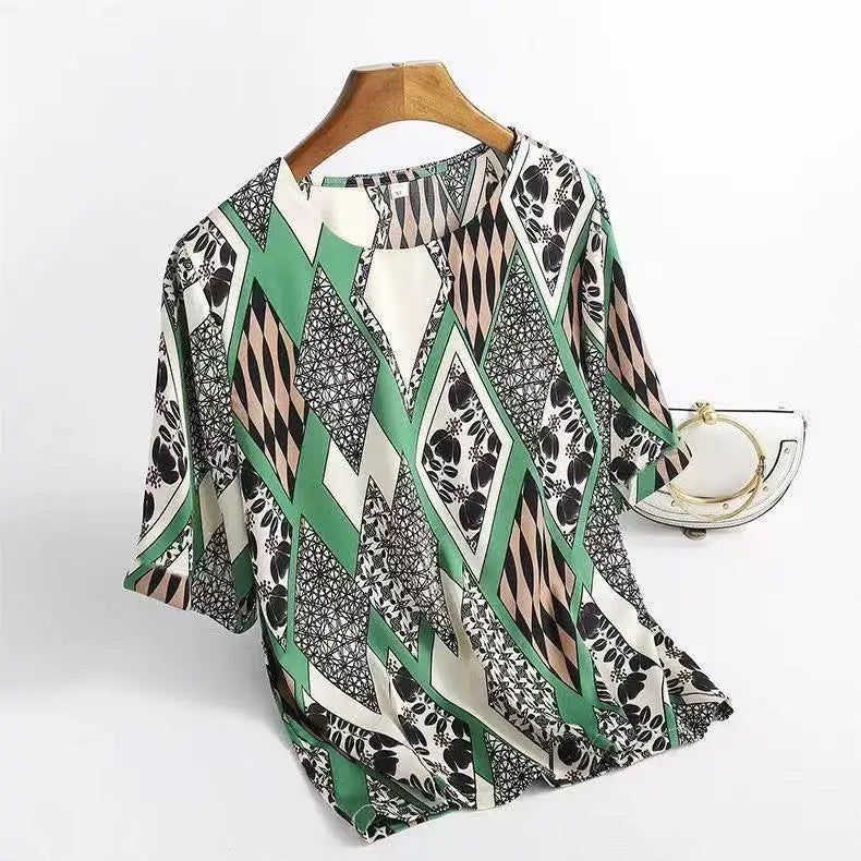 Blouse Fleurie Femme Manches Chauve-Souris Grande Taille | MDN Store 25