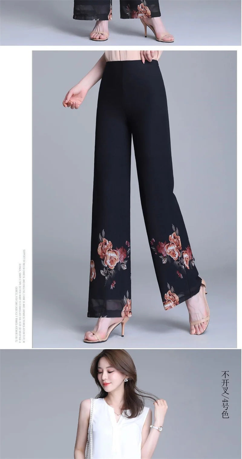 Pantalon Grande Femme Mousseline Imprimé | MDN Store