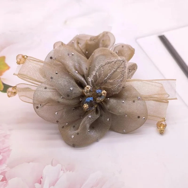 Chouchou Fleur Organza Strass | MDN Store