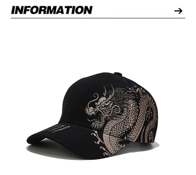Casquette Baseball Dragon Style Chinois Femme Coton Reglable | MDN Store 25