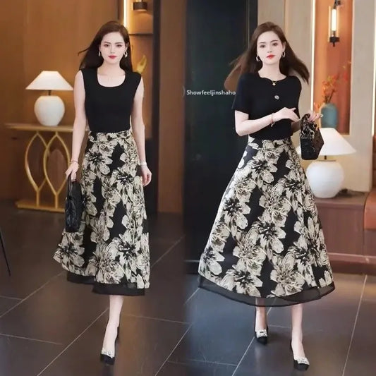 Jupe Courte Femme Fleurie Réversible Taille Haute A-Line Été | MDN