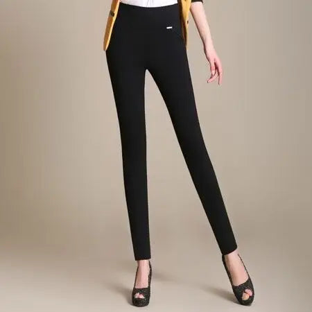 Pantalon Jambes Larges Taille Haute Noir | MDN Store