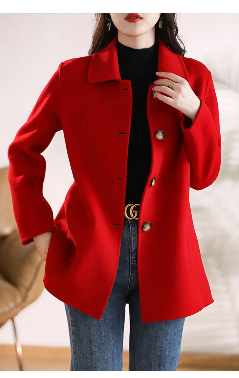 Veste Laine Femme Automne Hiver Slim Élégante | MDN Store