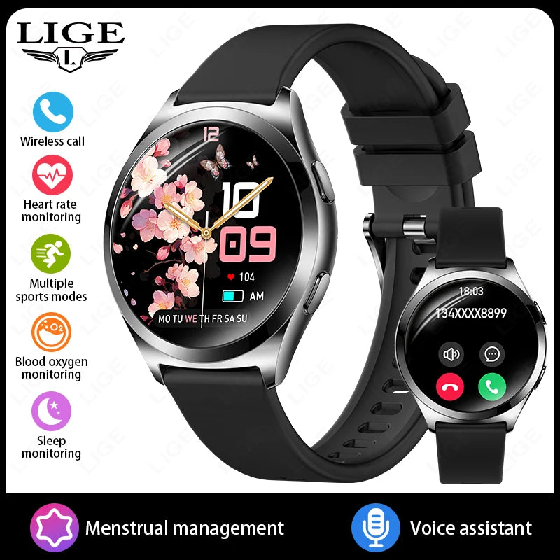 Montre Connectée Femme Luxe 1.27" Boussole IP68 | MDN Store