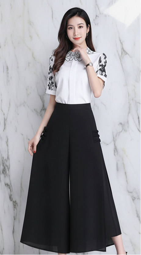 Pantalon Large Taille Haute Vintage | MDN Store