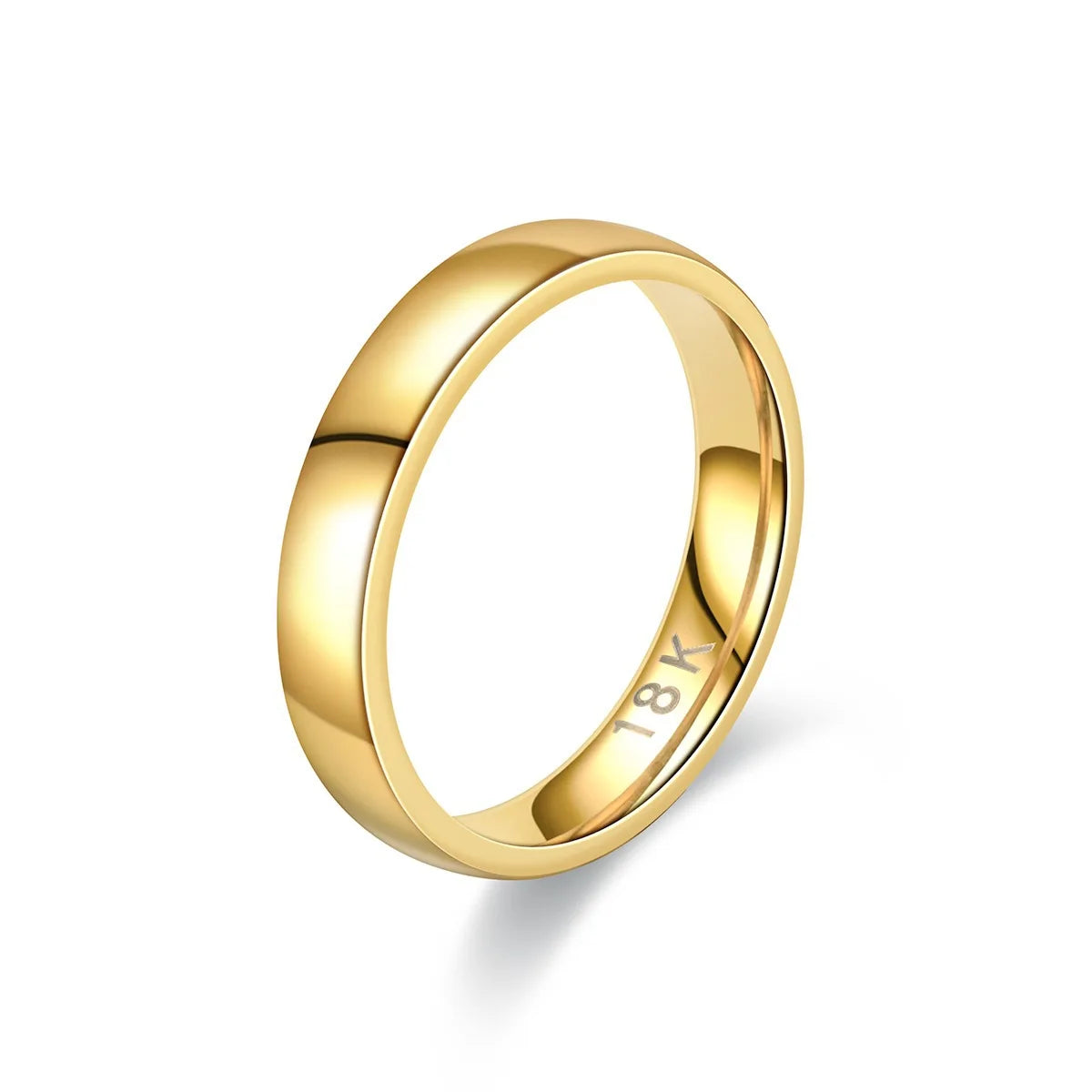 Bague Alliance Acier Plaqué Or 18K 4mm | MDN Store