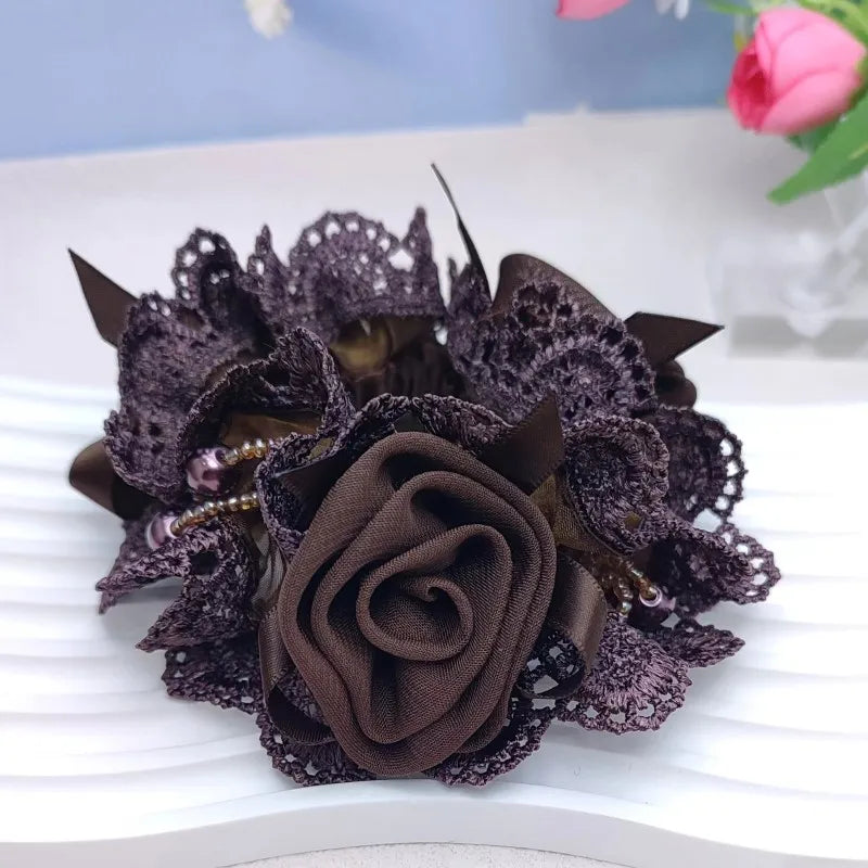 Bandeau Cheveux 3 Fleurs Cercle Large - Élastique Élégant Femme | MDN Store