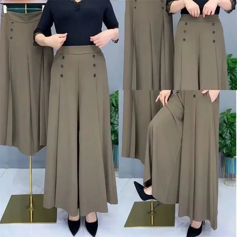 Pantalon Large Femme Anti-Froissage Noir | MDN Store