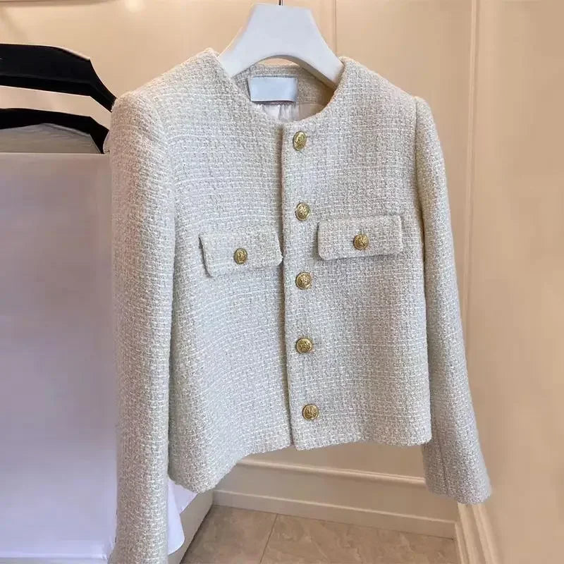 Veste Tweed Courte Boutons Dorés | MDN Store