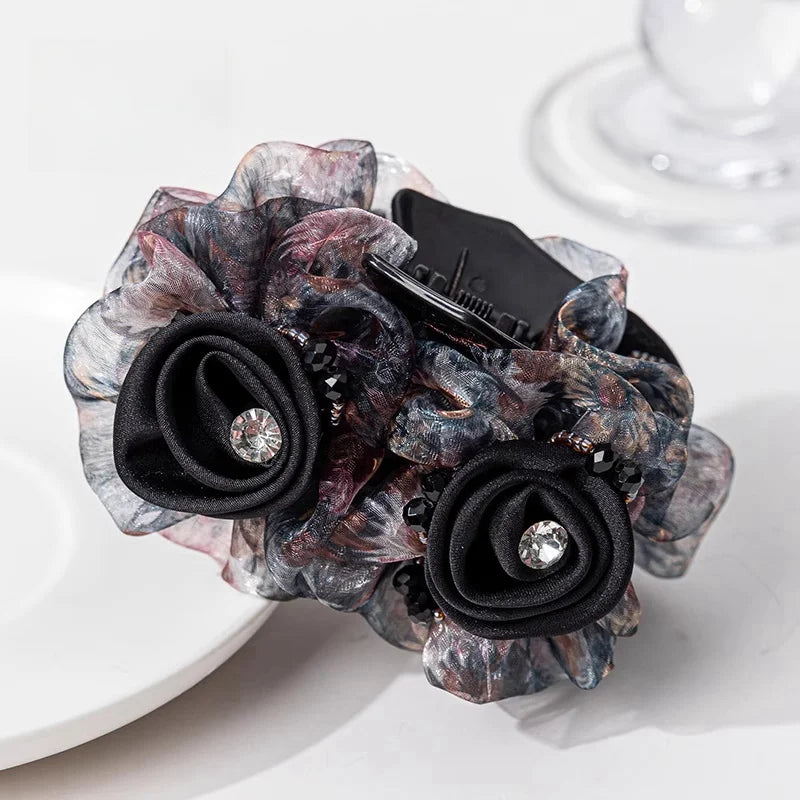 Pince à Cheveux Crabe Fleurie - Accessoire Cheveux Élégant et Pratique | MDN Store