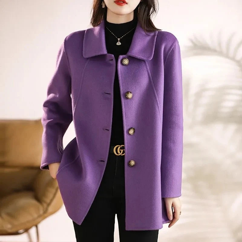 Veste Laine Femme Automne Hiver Slim Élégante | MDN Store