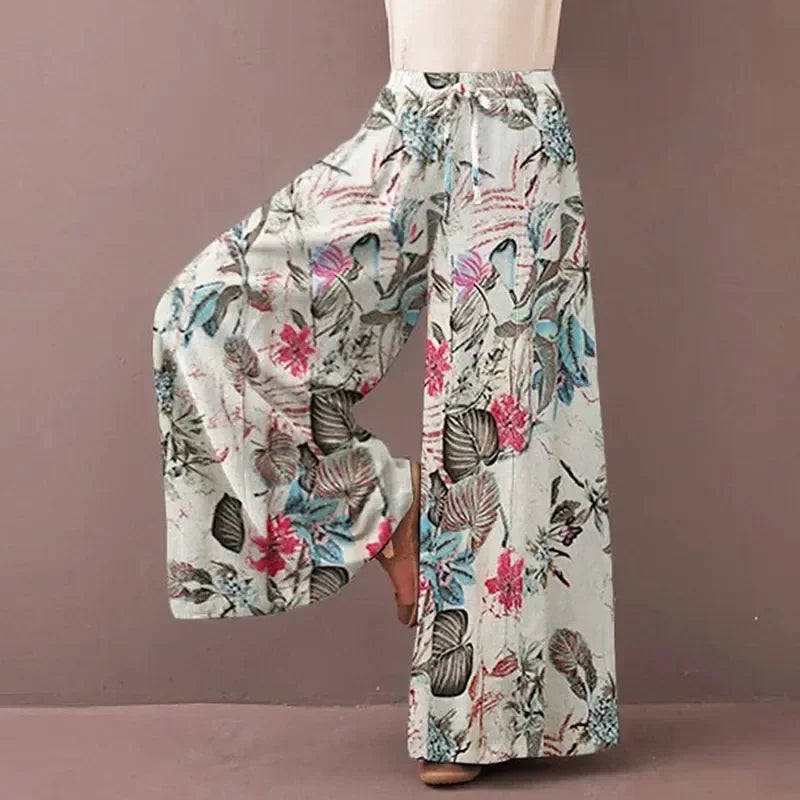 Pantalon Grande Femme Imprimé Floral Jaune | MDN Store