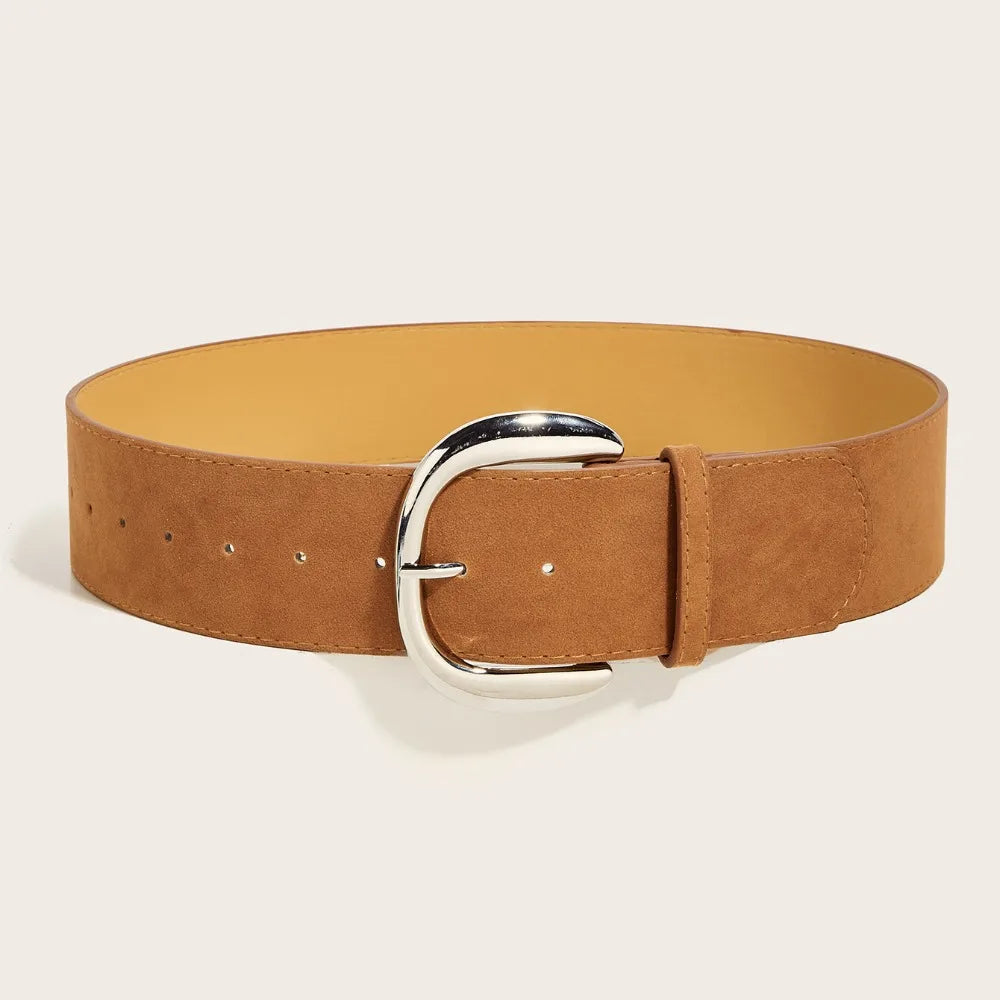 Ceinture Large Cuir Suédé Luxe | MDN Store