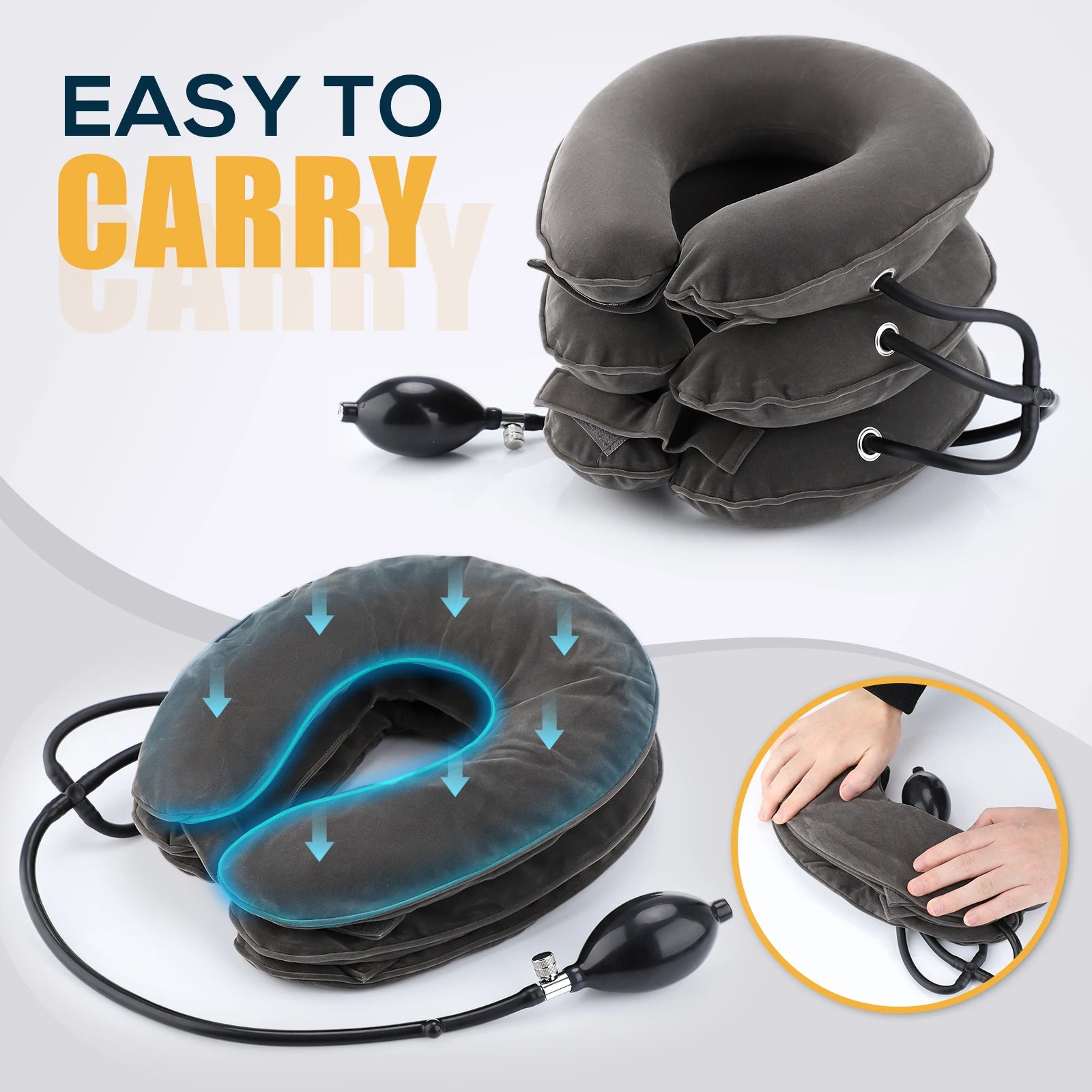 Coussin Cervical Gonflable Traction Nuque 3 Couches | MDN Store
