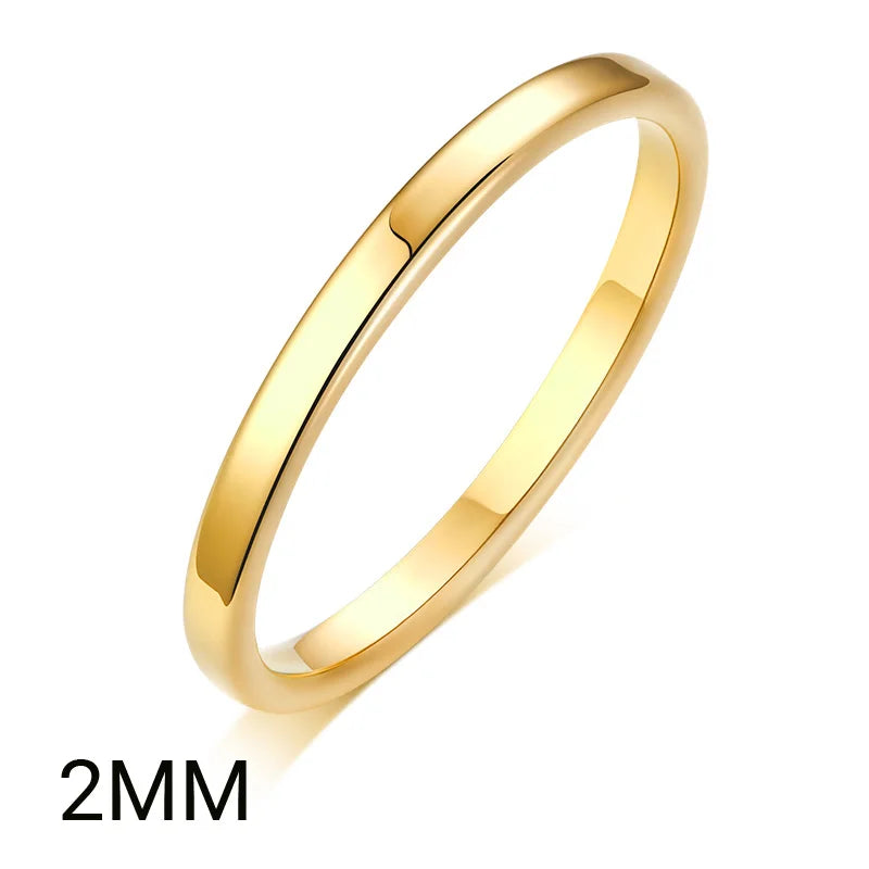 Bague Alliance Acier Femme 2-8mm | MDN Store