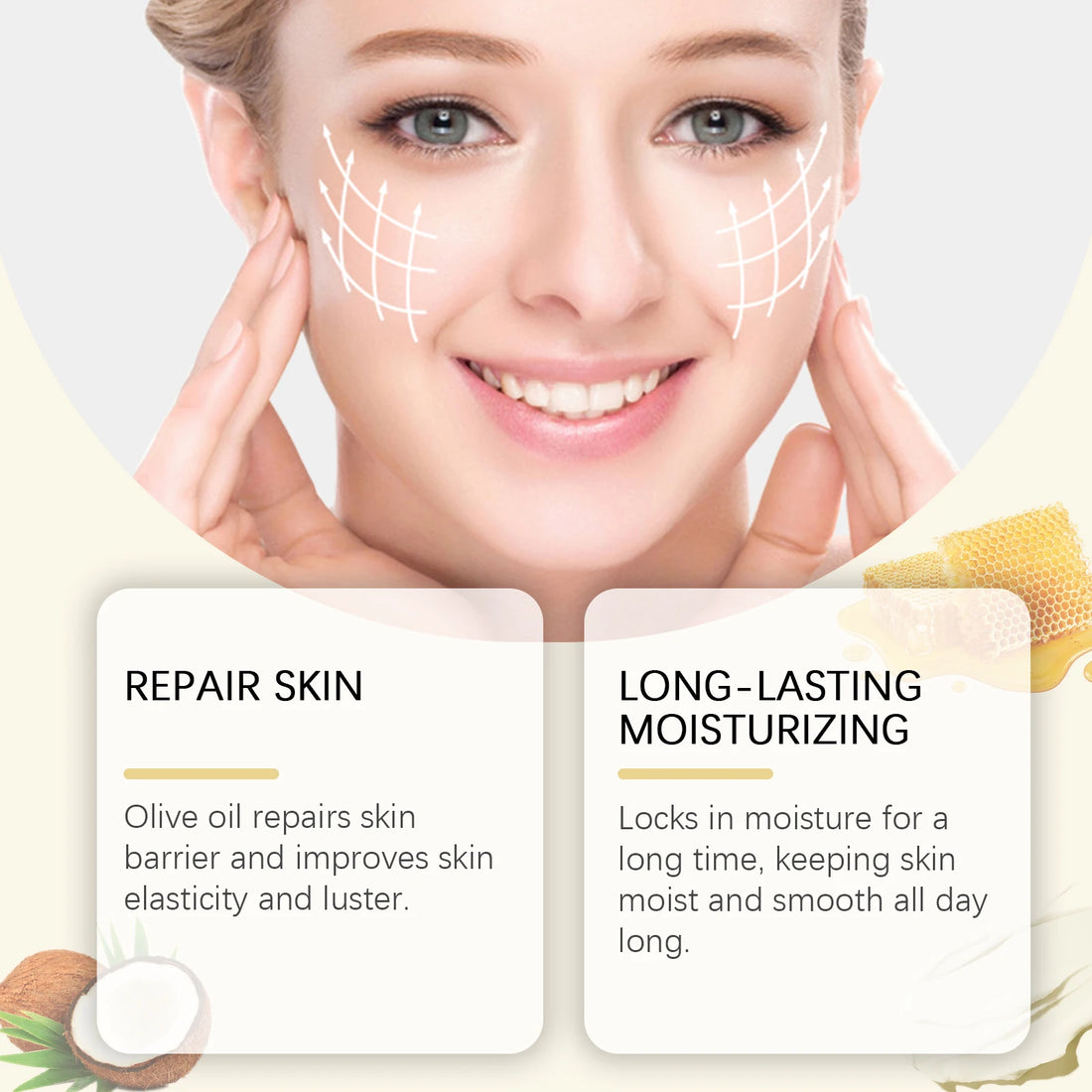 Crème Visage Suif de Bœuf Miel Hydratant Réparateur Élasticité 120g | MDN Store