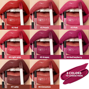 Gloss Lèvres Crémeux Imperméable 8 Couleurs Velours Mat Hydratant | MDN Store