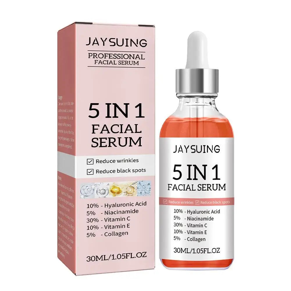 Sérum Visage 5 en 1 Vitamine C 30% Niacinamide Acide Hyaluronique Anti-Rides | MDN
