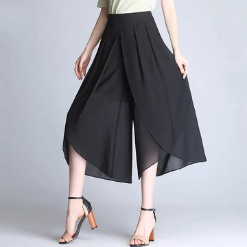 Pantalon Large Mousseline Taille Haute | MDN Store