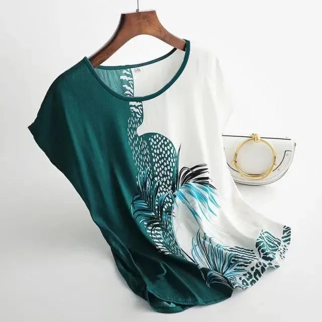 Blouse Fleurie Femme Manches Chauve-Souris Grande Taille | MDN Store 25