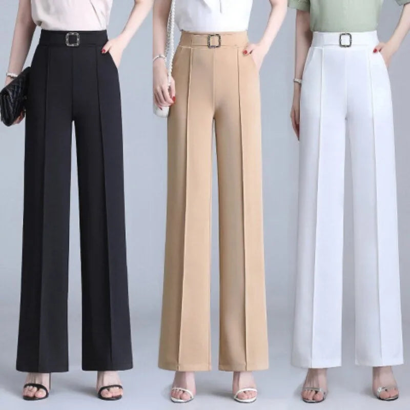 Pantalon Large Femme Soie Glacée Kaki | MDN Store