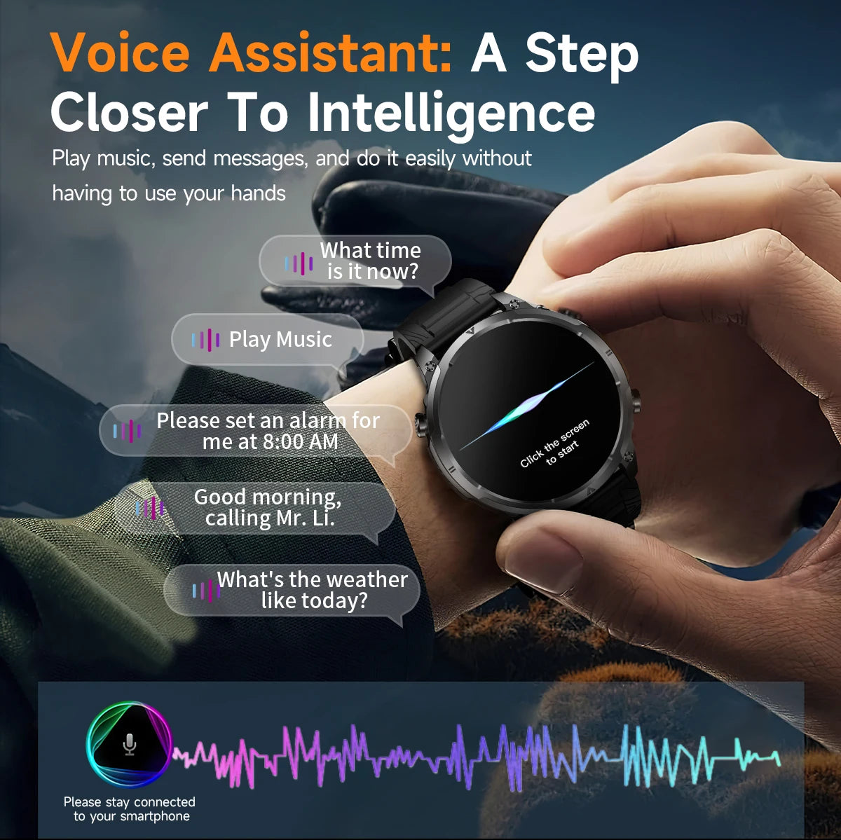 Montre GPS Militaire 1.7" 720mAh Lampe LED IP68 | MDN