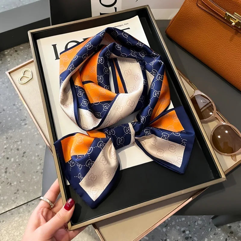 Foulard Soie Long Étroit Femme Cravate | MDN Store