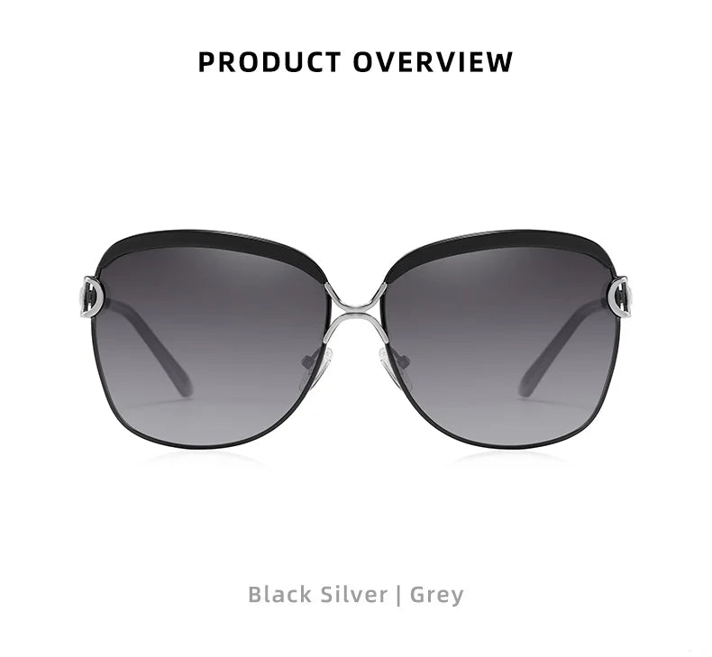 BARCUR Lunettes de Soleil Polarisées Femme Ovale Verres Dégradés UV400 Luxe | MDN Store 25