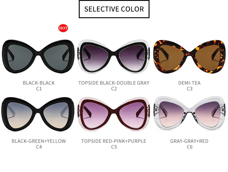 Lunettes Soleil Papillon Oversize UV400 | MDN