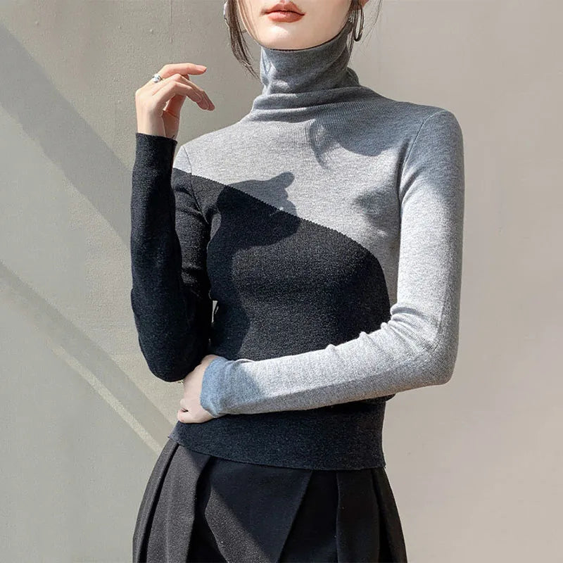 Pull Femme Slim Manches Longues Bureau Elegant Bodycon 2 Coloris | MDN Store