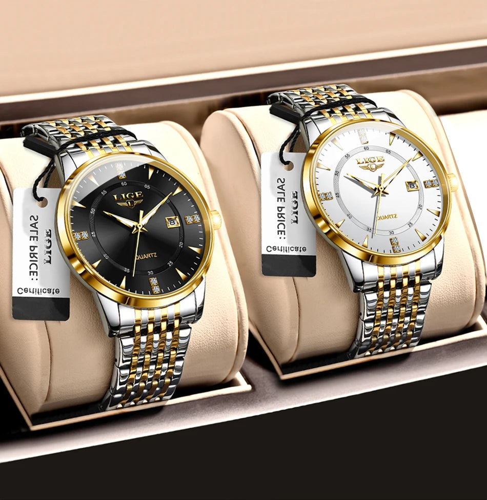 Montre Femme LIGE Acier Inoxydable Étanche | MDN Store