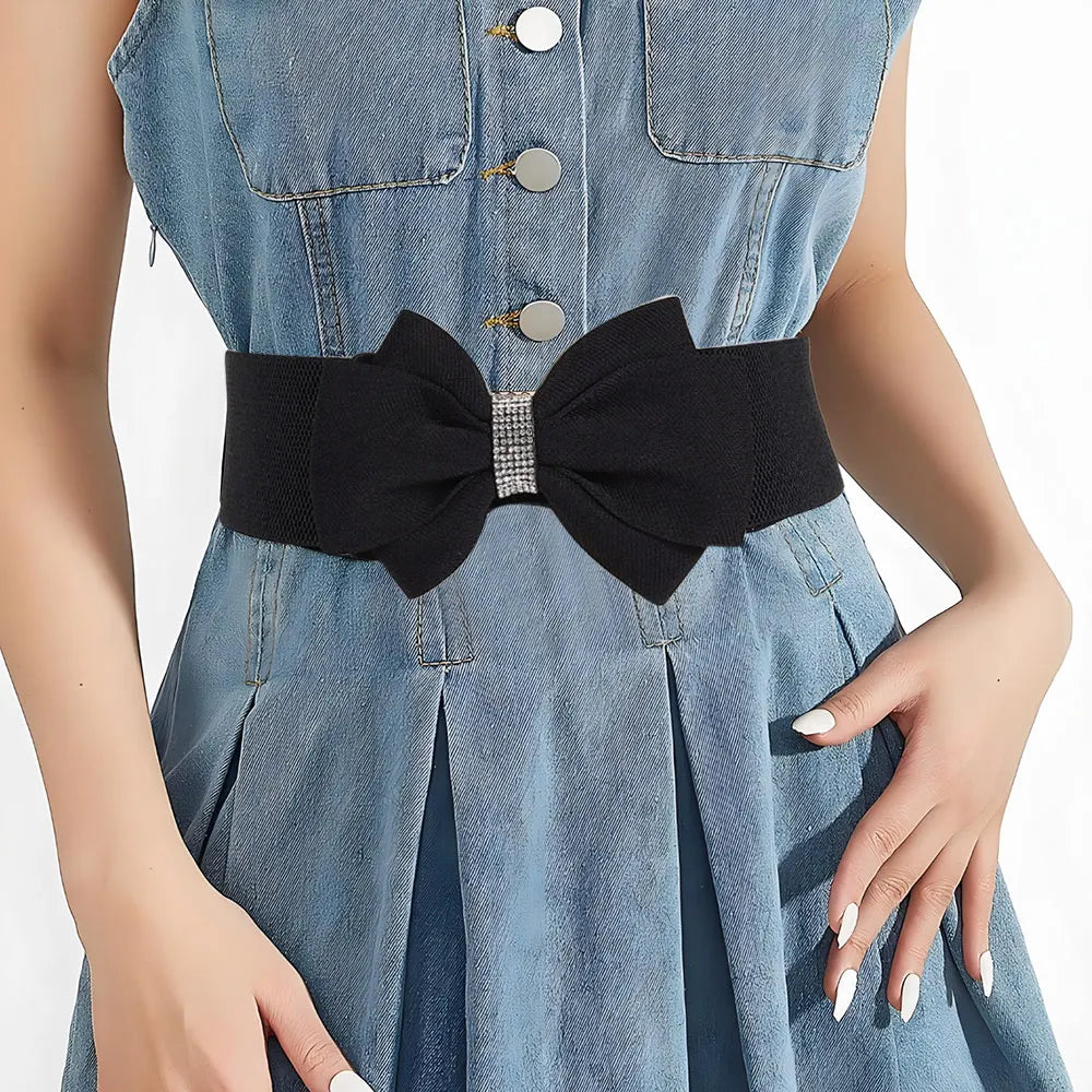 Ceinture Large Nœud Strass | MDN Store