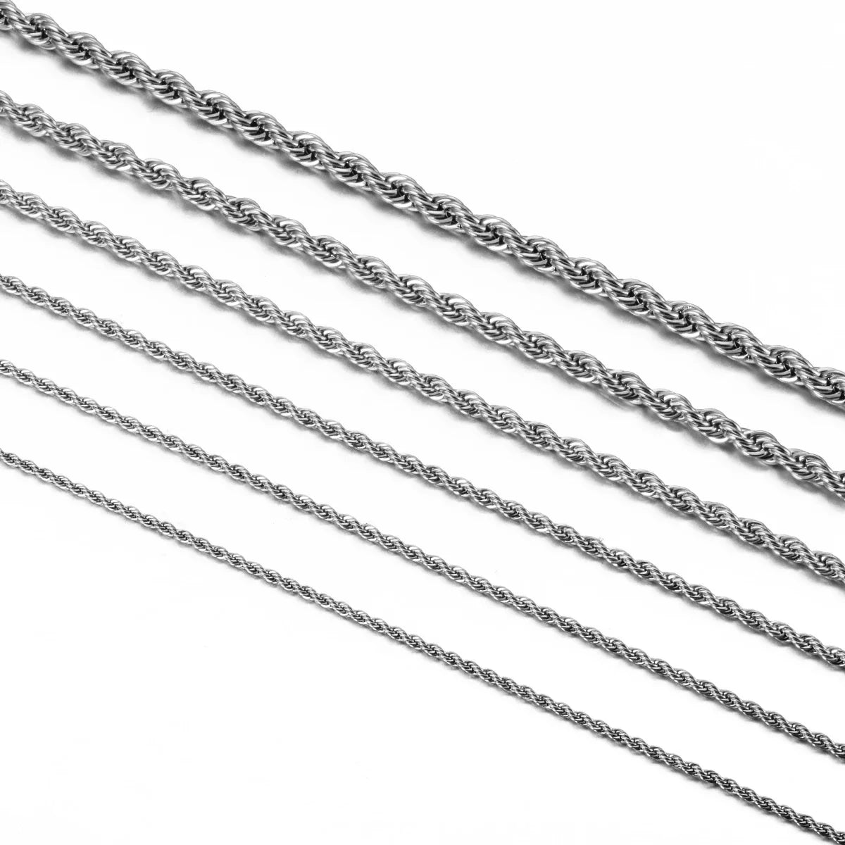 Collier Bracelet Argent 925 Chaine Corde 2mm 3mm 4mm Femme Homme | MDN Store