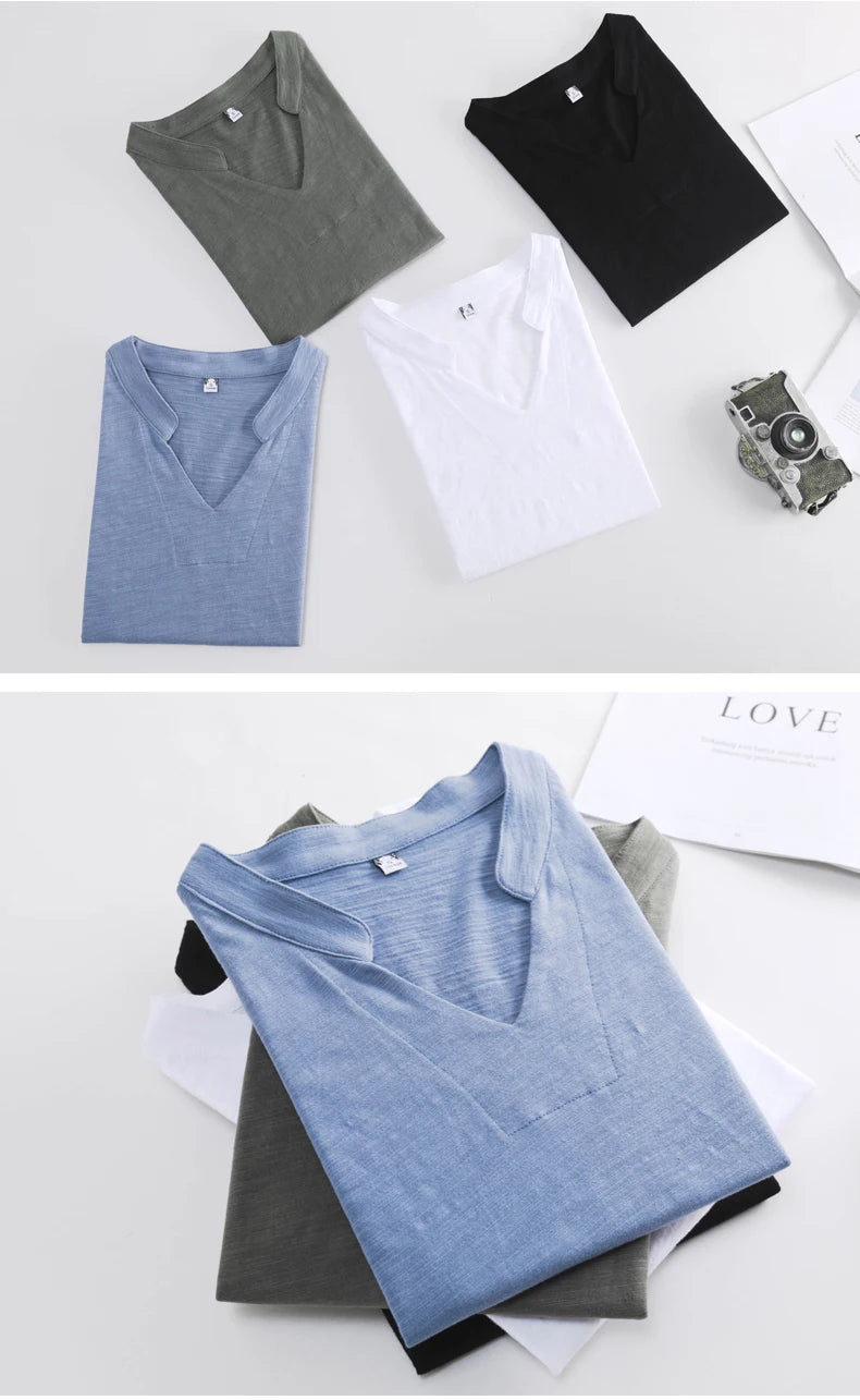 T-shirt Col V Coton Bambou Femme | MDN