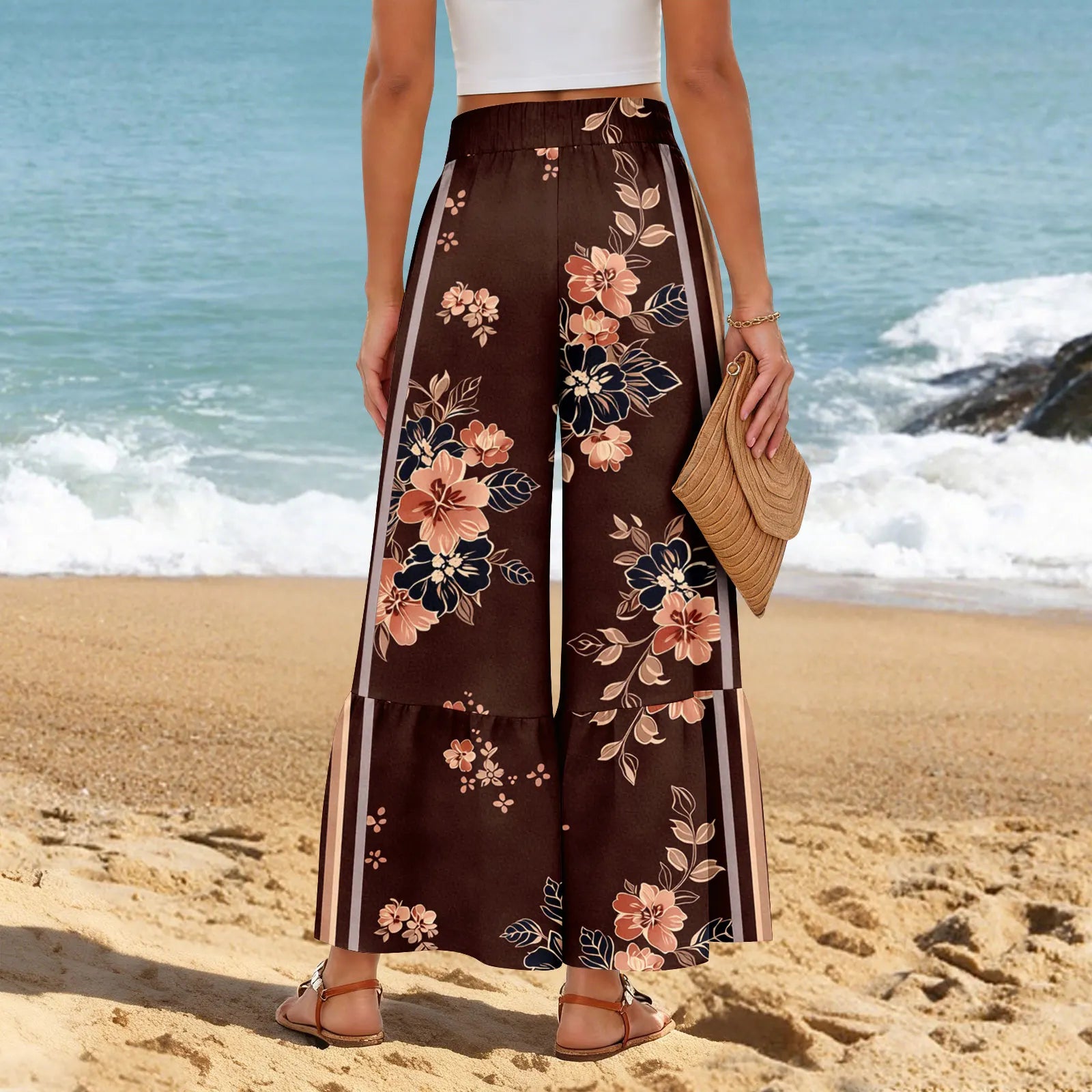 Pantalon Bohème Imprimé Floral Femme | MDN Store