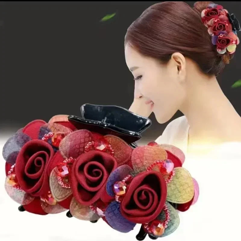 Pince à Cheveux Crabe Fleurie - Accessoire Cheveux Élégant et Pratique | MDN Store