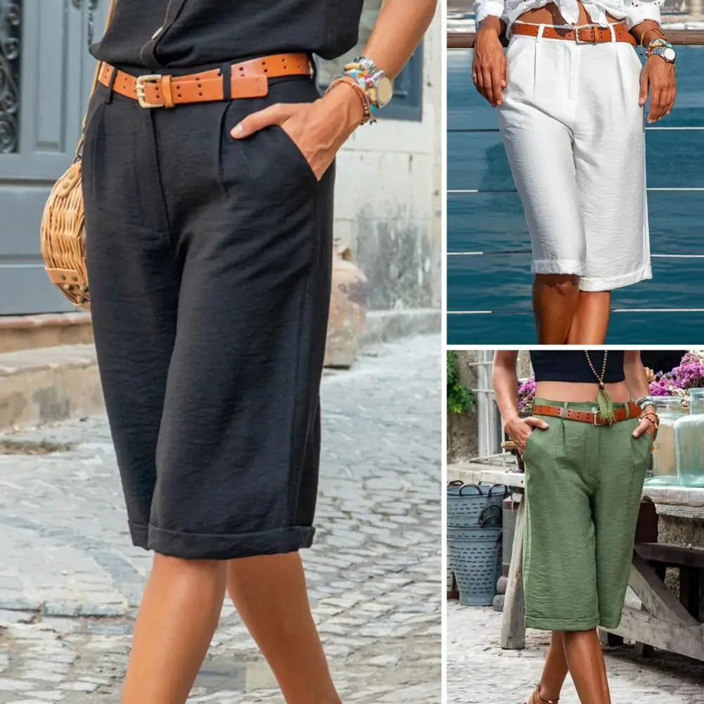 Short Femme Coton Lin Taille Moyenne Large | MDN Store