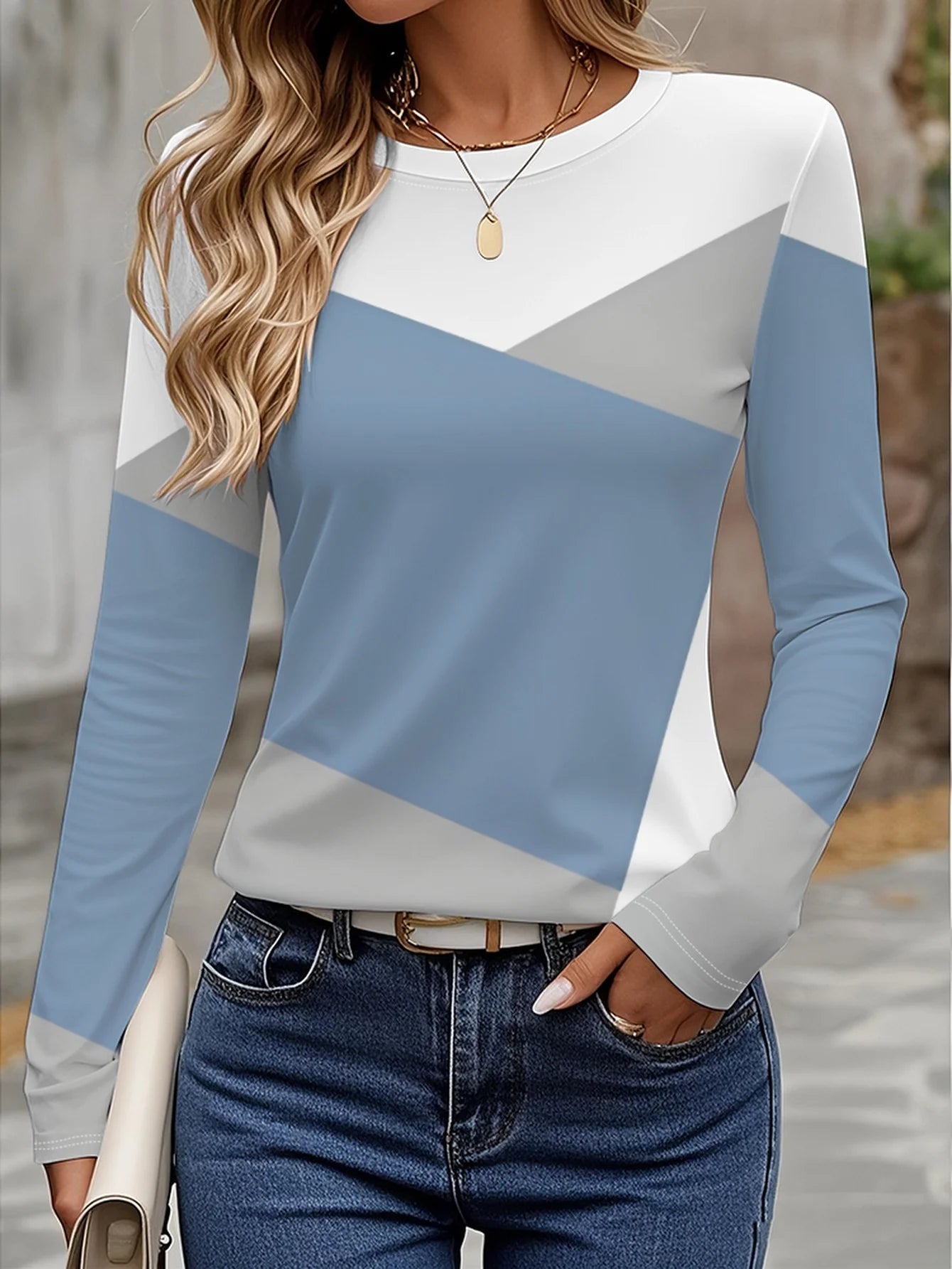 Pull Femme Patchwork 3D Colore Col Rond Regular Fit 7 Motifs XXS-XXXL | MDN Store